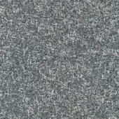 Sahco Petrolio fabric sample, petrol green and gray, dense granular texture with mottled effect, woven looped construction.